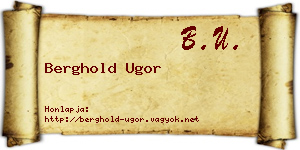 Berghold Ugor névjegykártya